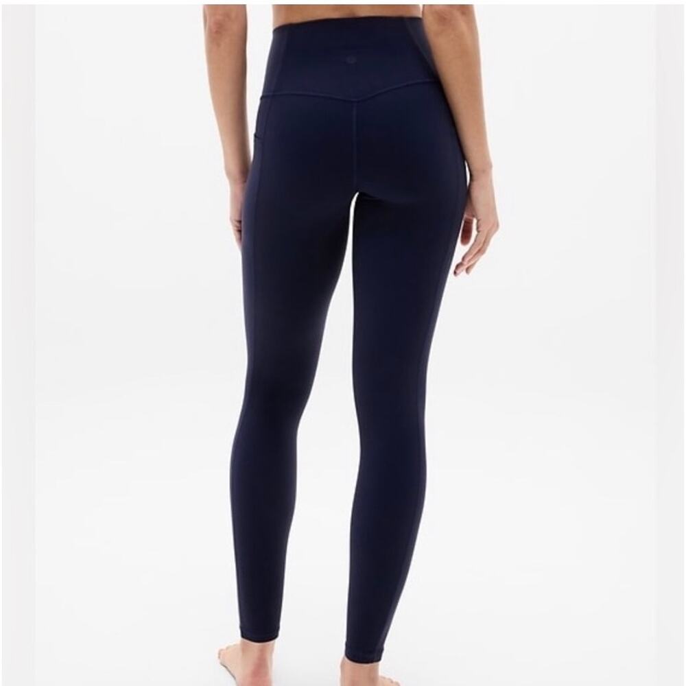 Athleta Salutation Stash 7/8 Tight Navy Blue Size Small Yoga Activewear - Picture 3 of 7